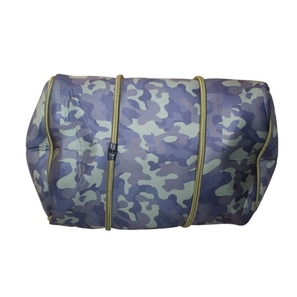 Taylor Gray Carell Large Neoprene Camo green & grey Tote Pink and purple stripes - Picture 10 of 12
